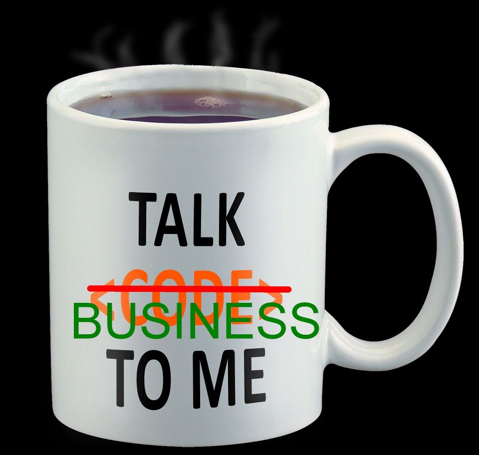 software development mug modified for business